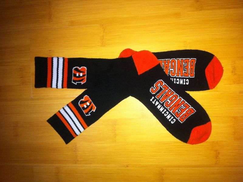 Bengals Team Logo Black NFL Socks