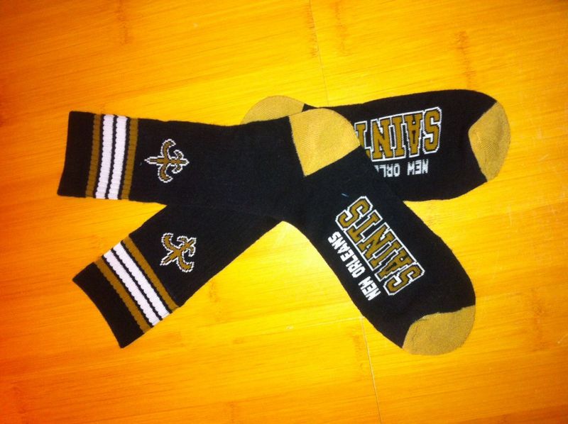 Saints Team Logo Black NFL Socks