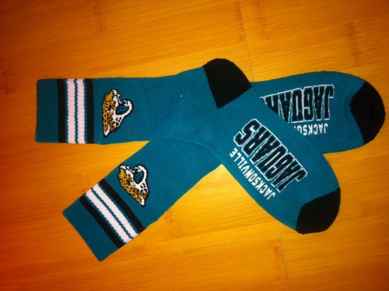 Jaguars Team Logo Teal NFL Socks