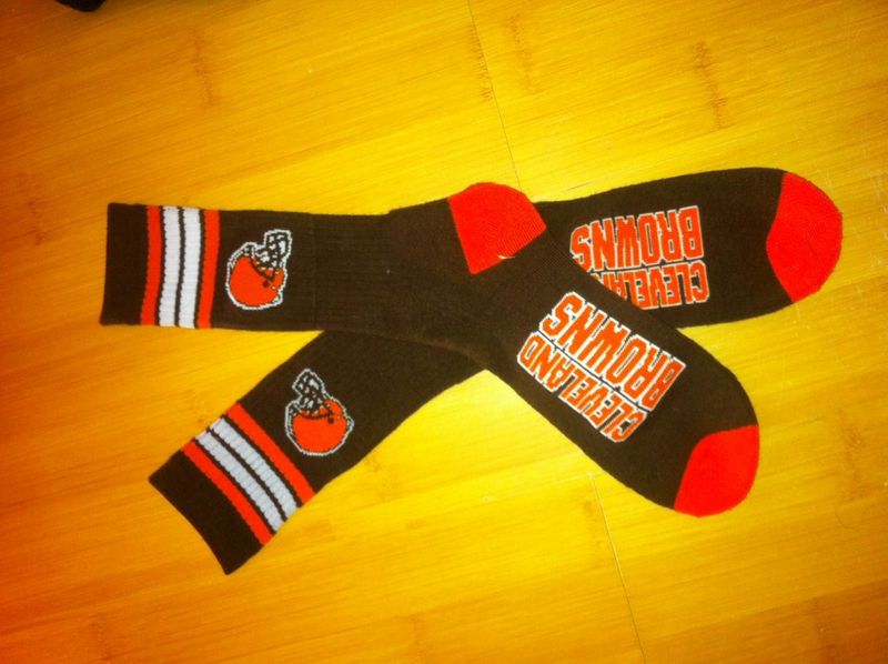 Browns Team Logo Brown NFL Socks