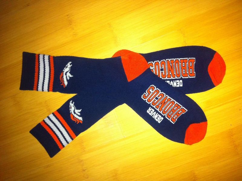 Broncos Team Logo Navy NFL Socks