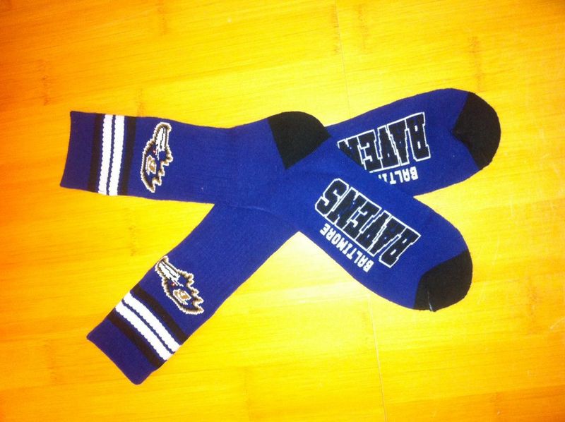 Ravens Team Logo Blue NFL Socks