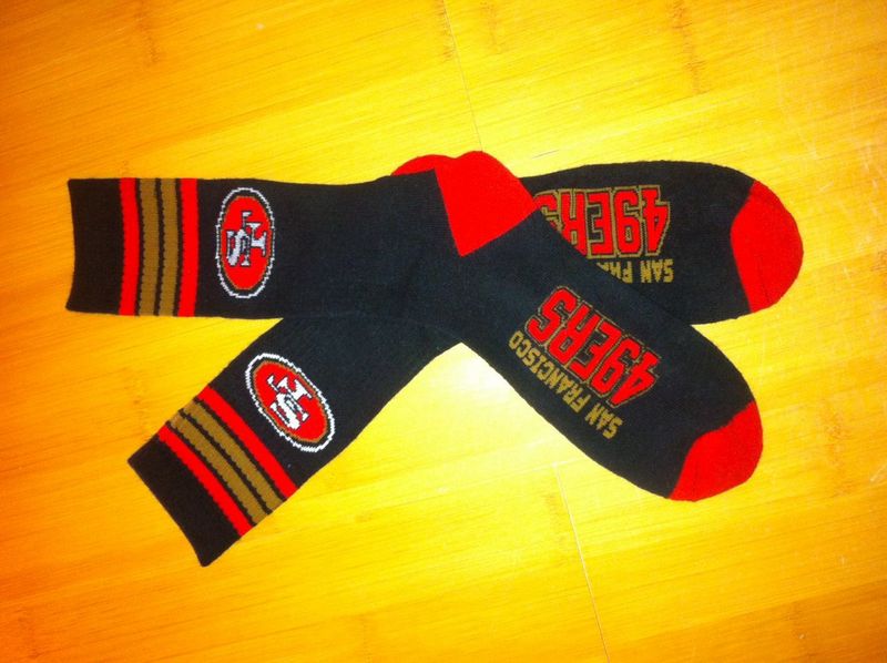 49ers Team Logo Black NFL Socks