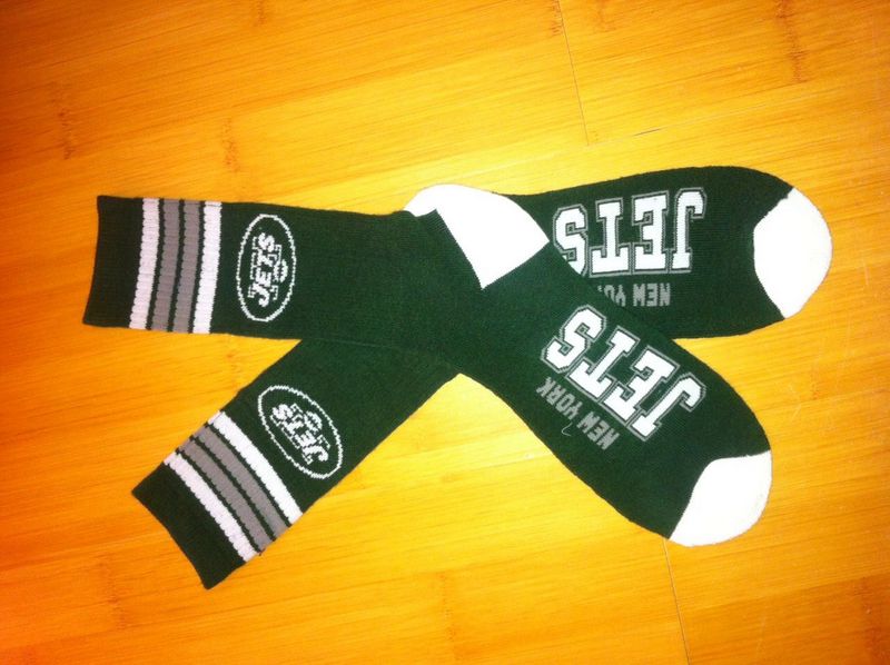 Jets Team Logo Green NFL Socks