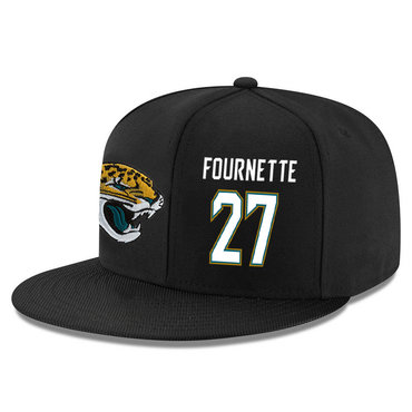 Jaguars 27 Leonard Fournette Black Adjustable Hat