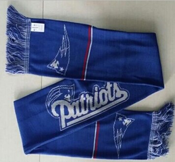 New England Patriots Blue Metallic Thread Scarf