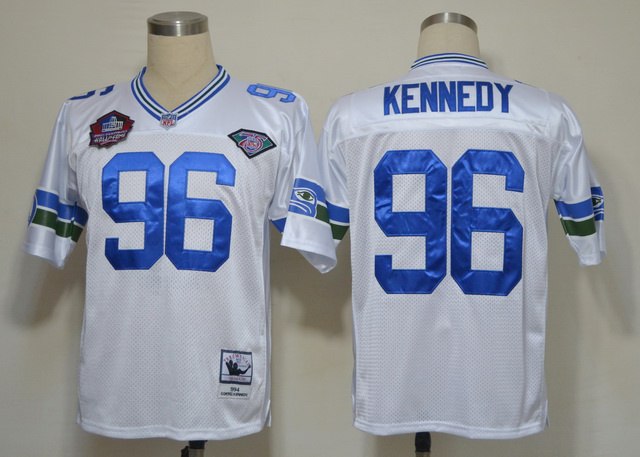 2012 Hall Of Fame Seattle Seahawks 96 Cortez Kennedy White Jerseys