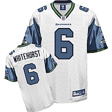 NFL seattle seahawks 6# charlie whitehurst replica white jersey