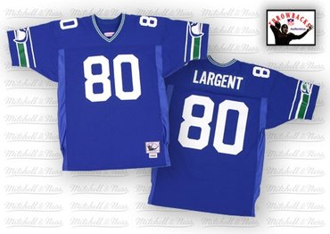 seattle seahawks 80 steve largent blue throwback jersey