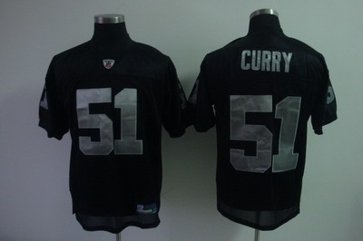 seattle seahawks #51 curry black jerseys[silver number]