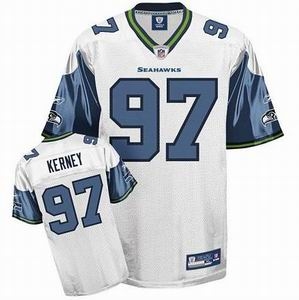 seattle seahawks #97 patrick kerney white jersey