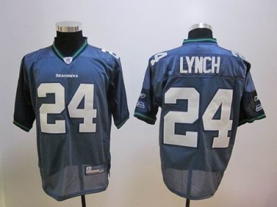 seattle seahawks 24# marshawn lynch blue jersey