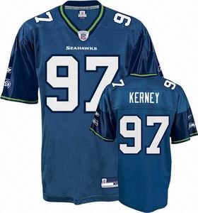 seattle seahawks #97 patrick kerney blue jersey