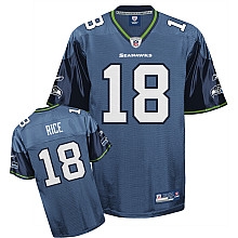 seattle seahawks 18# sidney rice blue jerseys