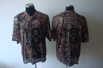 nfl seattle seahawks #18 rice camo real tree