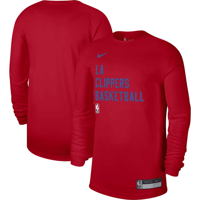 Men's Los Angeles Clippers Red 2023 24 Legend On-Court Practice Long Sleeve T-Shirt