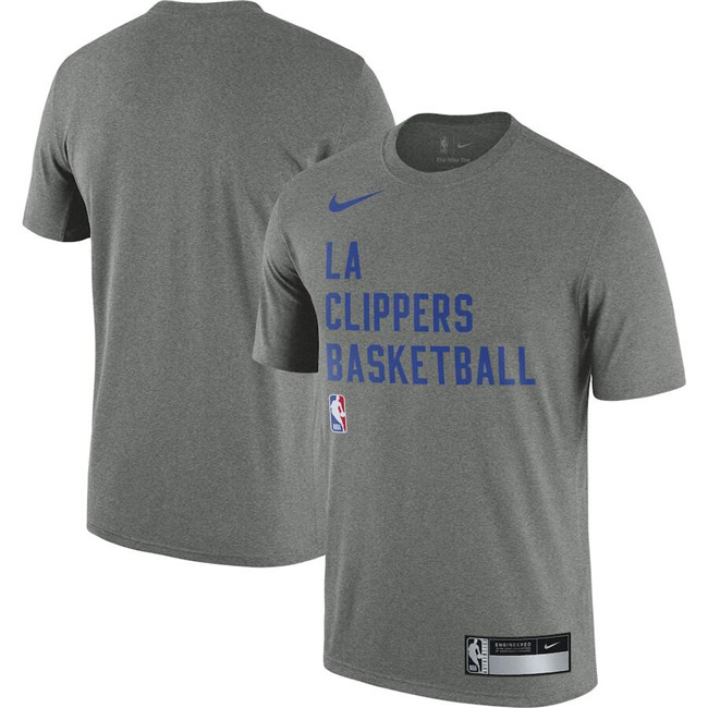 Men's Los Angeles Clippers Heather Gray 2023 24 Sideline Legend Performance Practice T-Shirt