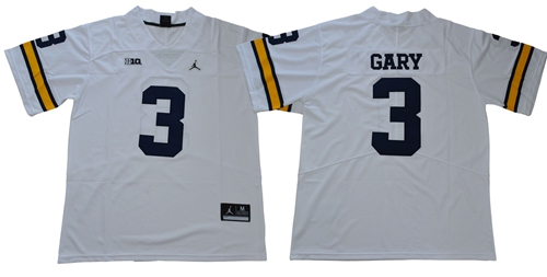 Wolverines #3 Rashan Gary White Jordan Brand Limited Stitched NCAA Jersey$49.00$22.50