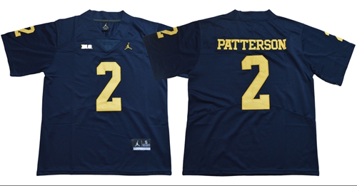 Wolverines #2 Shea Patterson Navy Blue Jordan Brand Limited Stitched NCAA Jersey