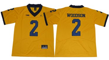 Wolverines #2 Charles Woodson Gold Jordan Brand Limited Stitched NCAA Jersey