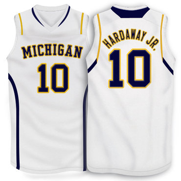 Adidas Michigan Wolverines Tim Hardaway Jr. 10 Basketball Authentic Jerseys - White