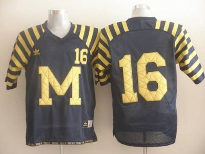 wolverines #16 denard robinson blue under the lights embroidered ncaa jerseys