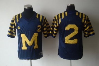 ncaa michigan wolverines 2# woodson under the lights blue adidas jersey