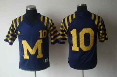 ncaa michigan wolverines 10# bardy under the lights blue adidas jersey