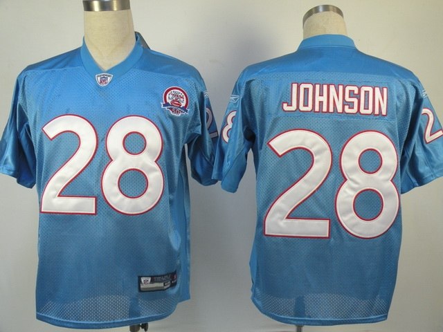 tennessee titans #28 chris johnson lt.blue 50th