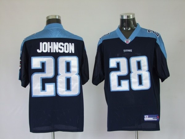 tennessee titans 28 chris johnson dark blue