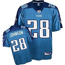 tennessee titans #28 chris johnson lt,blue