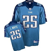 tennessee titans #25 lendale white lt,blue