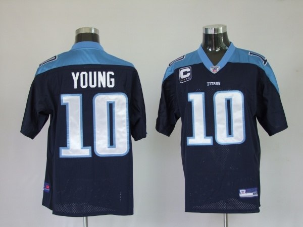 tennessee titans 10 vince young dark blue