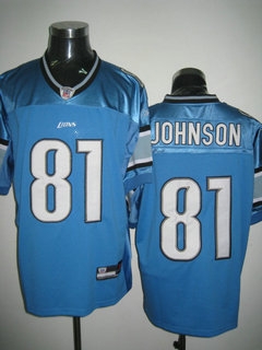 detroit lions 81 calvin johnson blue jerseys