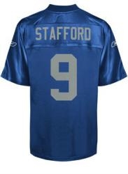 detroit lions #9 stafford dark blue jerseys