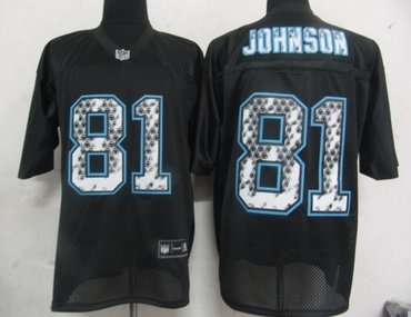 detroit lions 81 calvin johnson black united sideline jerseys