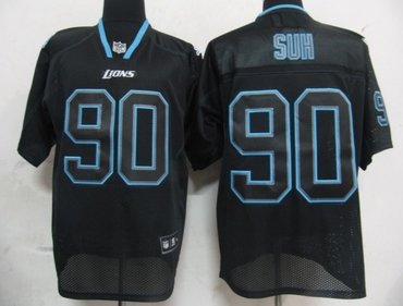 detroit lions 90 ndamukong suh lights out black jerseys