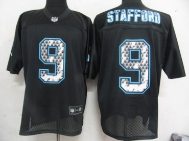 detroit lions 9 stafford black united sideline jerseys