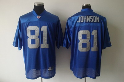 detroit lions #81 calvin johnson blue football jerseys