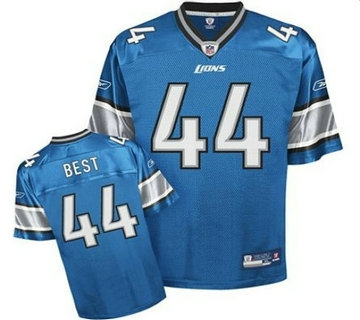 detroit lions jahvid best 44# blue team color jersey