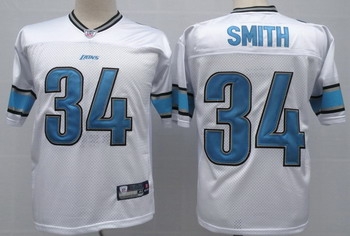 detroit lions 34 kevin smith white authentic jersey