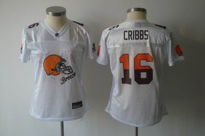 2011 women fem fan cleveland browns 16 joshua cribbs white jerseys