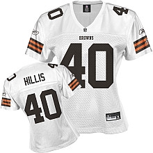 NFL women jerseys cleveland browns 40 hillis white