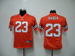 cleveland browns 23 joe haden orange kids jerseys