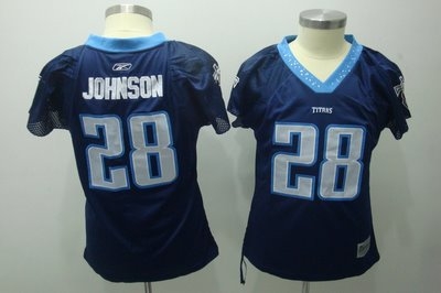 2010 women field flirt fashion jerseys tennessee titans 28 chris johnson dark blue