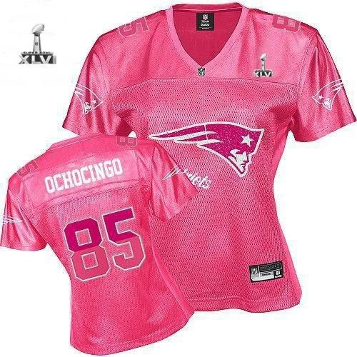 womens new england patriots 85 chad ochocinco 2011 fem fan 2012 super bowl xlvi jersey pink