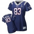 # women new england patriots #83 wes welker 2012 super bowl xlvi jersey dk blue