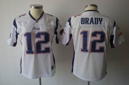 2011 women team jersey new england patriots 12 tom brady white jerseys