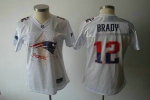 2011 women fem fan new england patriots 12 tom brady white jersey