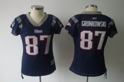 women new england patriots 87 rob gronkowski blue jersey